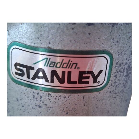 Stanley Vintage Made in USA Aladdin Green Vacuum Bottle Thermos A-944DH Quart - Picture 7 of 16